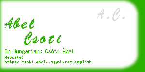 abel csoti business card