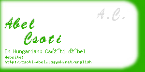 abel csoti business card